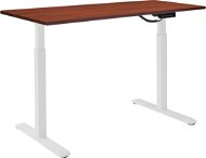 AlzaErgo Table ET2 biely + doska TTE-12 120 × 80 cm lamino gaštan - Výškovo nastaviteľný stôl