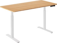 AlzaErgo Table ET2 white + 120×80 cm bamboo rounded top - Height Adjustable Desk