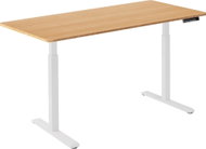 AlzaErgo Table ET2 white + top 140×80 cm bamboo rounded - Height Adjustable Desk