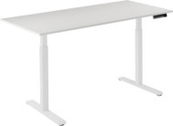 AlzaErgo Table ET2 biely + doska 140 × 80 cm lamino biely dub - Výškovo nastaviteľný stôl