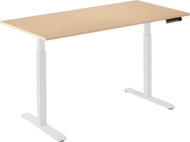 AlzaErgo Table ET2 biely + doska 120 × 80 cm lamino breza - Výškovo nastaviteľný stôl
