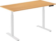 AlzaErgo Table ET2 white + top 120×80 cm laminated oak - Height Adjustable Desk