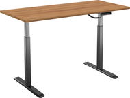 AlzaErgo Table ET2 černý + deska TTE-01 140x80cm bambusová - Výškově nastavitelný stůl