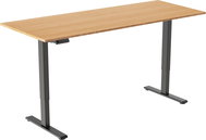 AlzaErgo Table ET2 Essential black + 160×80 cm bamboo top - Height Adjustable Desk
