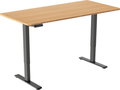 AlzaErgo Table ET2 Essential černý + deska 120×80 cm bambusová zaoblená