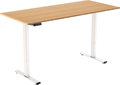 AlzaErgo Table ET2 Essential bílý + deska 140×80 cm bambusová