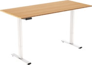 AlzaErgo Table ET2 Essential white + top 140×80 cm bamboo - Height Adjustable Desk