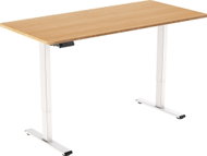 AlzaErgo Table ET2 Essential white + top 120×80 cm bamboo rounded - Height Adjustable Desk