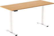 AlzaErgo Table ET2 Essential white + top 160×80 cm bamboo rounded - Height Adjustable Desk