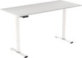 AlzaErgo Table ET2 Essential bílý + deska 140×80 cm lamino bílý dub