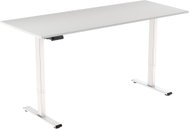 AlzaErgo Table ET2 Essential white + top 160×80 cm laminated white oak - Height Adjustable Desk