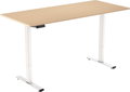 AlzaErgo Table ET2 Essential bílý + deska 140×80 cm lamino bříza