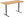Table ET2 Core fekete + 140 × 80 cm bambusz asztallap, lekerekített
