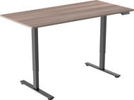 AlzaErgo Table ET2 Core - fekete + asztallap, 120 × 80 cm, laminált - szürke tölgy - Állítható magasságú asztal