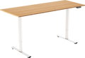 AlzaErgo Table ET2 Core bílý + deska 160×80 cm bambusová