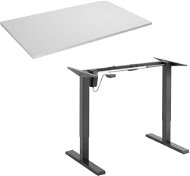 AlzaErgo Table ET2.1 fekete + lap TTE-12 120x80 cm fehér laminált - Állítható magasságú asztal