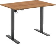 AlzaErgo Table ET2.1 čierny + doska TTE-01 140 × 80 cm bambusová - Výškovo nastaviteľný stôl