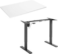 AlzaErgo Table ET2.1 Black + Plate TTE-03 160x80cm White Laminate - Height Adjustable Desk
