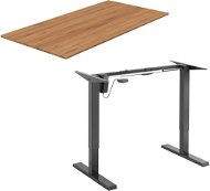 AlzaErgo Table ET2.1 schwarz + Platte TTE-03 160x80cm Bambus - Höhenverstellbarer Tisch