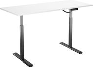 AlzaErgo Table ET2 černý + deska TTE-03 160x80cm bílý laminát - Výškově nastavitelný stůl