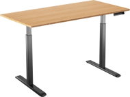 AlzaErgo Table ET2 black + 120×80 cm bamboo board - Height Adjustable Desk