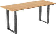AlzaErgo Table ET7 Heavy Duty black + board 160×80 cm bamboo - Height Adjustable Desk