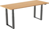 AlzaErgo Table ET7 Heavy Duty black + board 160×80 cm bamboo rounded - Height Adjustable Desk