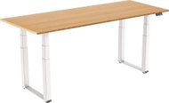 AlzaErgo Table ET7 Heavy Duty white + board 160×80 cm bamboo - Height Adjustable Desk
