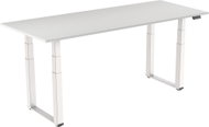 AlzaErgo Table ET7 Heavy Duty white + top 160×80 cm laminated white oak - Height Adjustable Desk