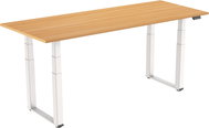 AlzaErgo Table ET7 Heavy Duty white + top 160×80 cm laminated oak - Height Adjustable Desk