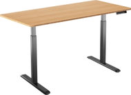 AlzaErgo Table ET2 black + board 140×80 cm bamboo rounded - Height Adjustable Desk