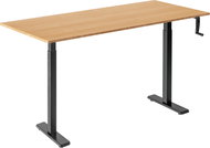 AlzaErgo Table ET3 Essential black + bamboo top 140×80 cm - Height Adjustable Desk