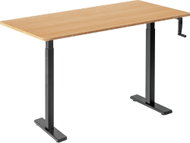 AlzaErgo Table ET3 Essential black + 120×80 cm bamboo rounded top - Height Adjustable Desk