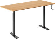AlzaErgo Table ET3 Essential black + top 140×80 cm bamboo rounded - Height Adjustable Desk