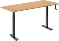 AlzaErgo Table ET3 Essential black + board 160×80 cm bamboo rounded - Height Adjustable Desk