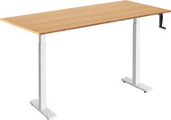 AlzaErgo Table ET3 Essential white + top 140×80 cm bamboo - Height Adjustable Desk