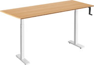 AlzaErgo Table ET3 Essential white + top 160×80 cm bamboo - Height Adjustable Desk