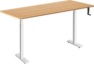 AlzaErgo Table ET3 Essential white + top 160×80 cm bamboo rounded - Height Adjustable Desk