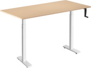 AlzaErgo Table ET3 Essential white + top 120×80 cm laminated birch - Height Adjustable Desk