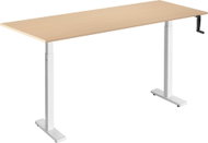 AlzaErgo Table ET3 Essential white + top 160×80 cm laminated birch - Height Adjustable Desk