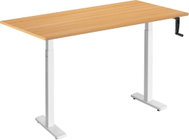 AlzaErgo Table ET3 Essential white + top 120×80 cm lamino oak - Height Adjustable Desk