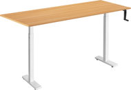AlzaErgo Table ET3 Essential white + top 160×80 cm lamino oak - Height Adjustable Desk