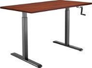AlzaErgo Table ET3 fekete + TTE-01 140x80 cm, barna furnér asztallap - Állítható magasságú asztal