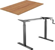 AlzaErgo Table ET3 čierny + doska TTE-01 140×80cm bambusová - Výškovo nastaviteľný stôl