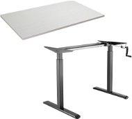 AlzaErgo Table ET3 čierny + doska TTE-12 120 × 80 cm biela dyha - Výškovo nastaviteľný stôl