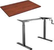 AlzaErgo Table ET3 černý + TTE-12 120x80cm hnědá dýha - Výškově nastavitelný stůl