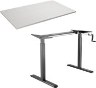 AlzaErgo Table ET3 Black + Desktop TTE-03 160x80cm White Veneer - Height Adjustable Desk