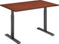 AlzaErgo Fixed Table FT1 černý + Stolová deska TTE-01 140x80cm lamino kaštan
