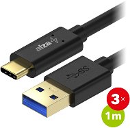 AlzaPower Core USB-C 3.2 Gen 1, 1m Black 3-pack - Data Cable