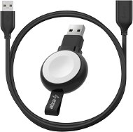 AlzaPower Wireless MFi Watch charger 120 USB-A černá + Datový kabel Core USB-A (M) to USB-A (F) 2.0, - Set